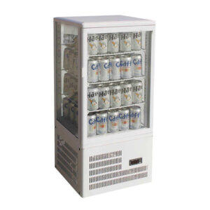 TCBD78W Four-Sided Countertop Beverage Display Fridge White