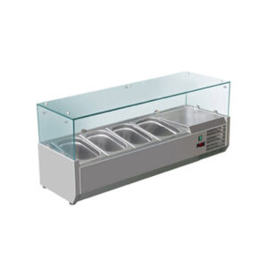 FED-X Flat Glass Salad Bench - XVRX1200/380