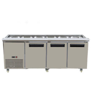 PG210FA-B Bench Station Three Door - 6x 1/1 GN Pans