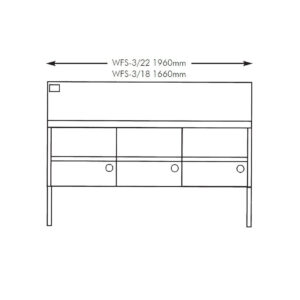 Gas Fish and Chips Fryer Three Fryer - WFS-3/22