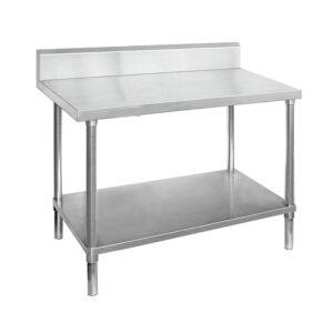 1800-6-WBB Economic 304 Grade Stainless Steel Table with splashback 1800x600x900