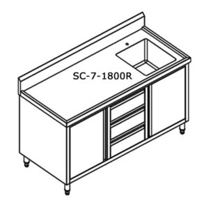 SC-7-1800R-H Cabinet with Right Sink