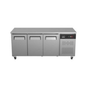 Commercial Three Door Worktop / Under Bench Freezer 700mm Depth