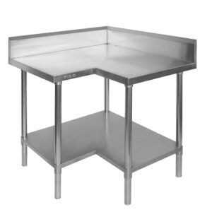 0900-7-WBCB - Economic Corner Workbench,100mm Splashback & Undershelf 900x900x900mm