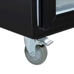 Thermaster Double Glass Door Black Stainless Steel Upright Freezer - SUFG1000B