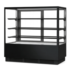 BONVUE Noir Prime 1500mm 3 Shelves Square Cake Display Cabinet - CVS150-3B