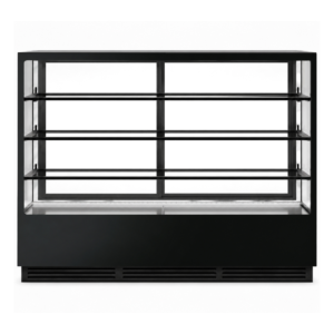 BONVUE Noir Prime 1800mm 3 Shelves Square Cake Display Cabinet - CVS180-3B