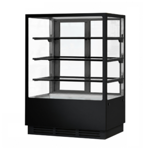 BONVUE Noir Prime 900mm 3 Shelves Square Cake Display Cabinet - CVS90-3B