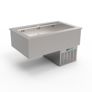 Thermaster 3×GN 1/1 Capacity Ventilated Static Cold Bain Marie Trays - GN3-VA