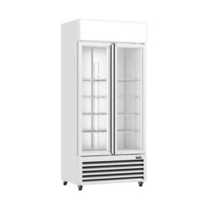 Ex-Showroom: Thermaster Double Glass Door Colourbond Upright Drink Fridge - LG-580P-VIC1046