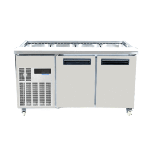 Ex-Showroom: Thermaster Two Door Cold Bench Salad Station 4x1/1 GN Pans - PG150FA-XB-VIC1060