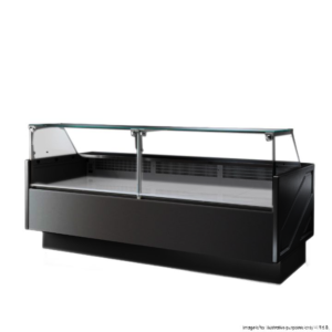 Tecnodom Serie MR9.5 Silver 2480mm Wide Deli Display with Storage and Castors TDMR-0925